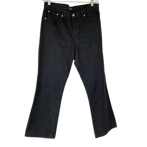 Ralph Lauren Classic Boot Cut Stretch Jeans High Rise Black   Size 14